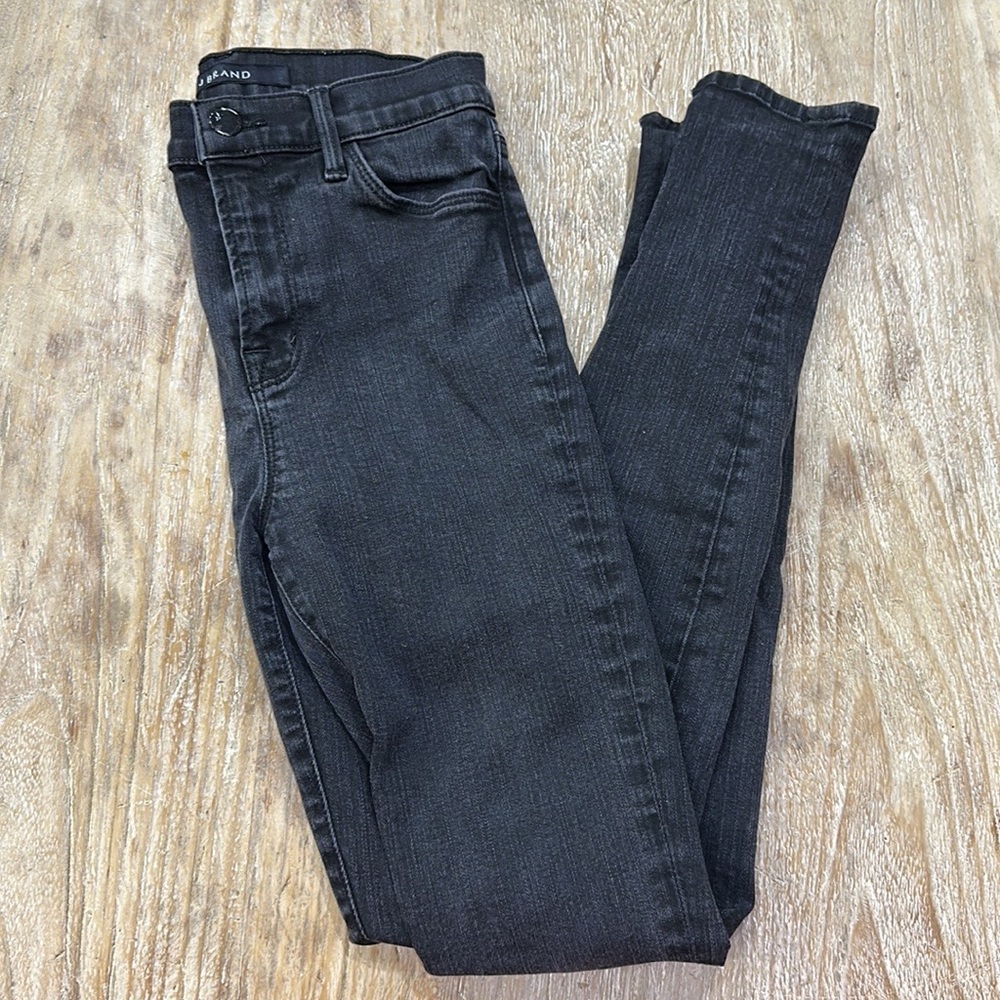 J Brand Maria High-Rise Black Skinny Jean 25
